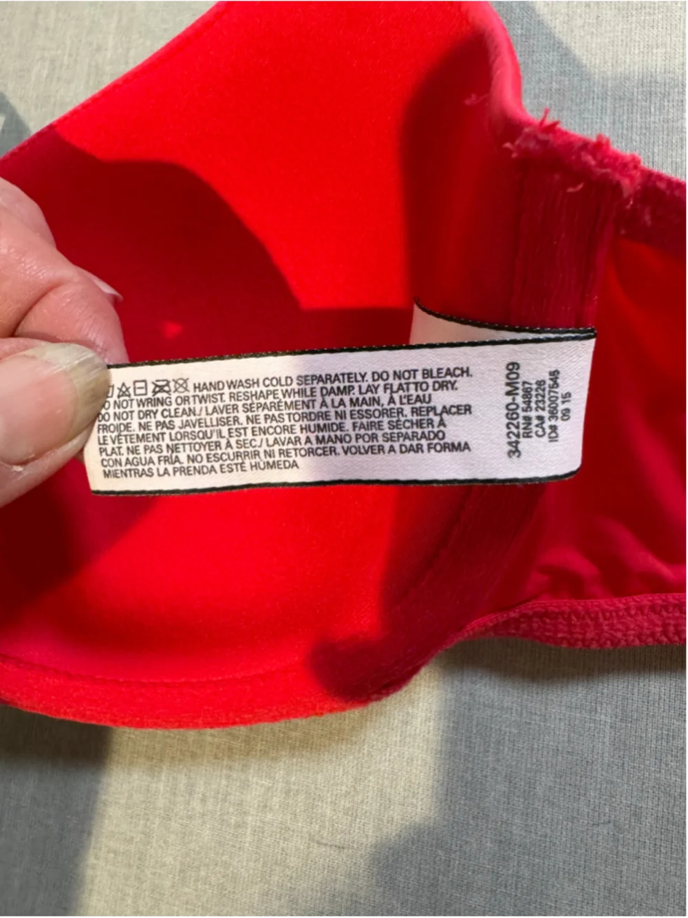 Women's Victoria's Secret Red Demi Push-up Racerback Front Close Bra Size 34C